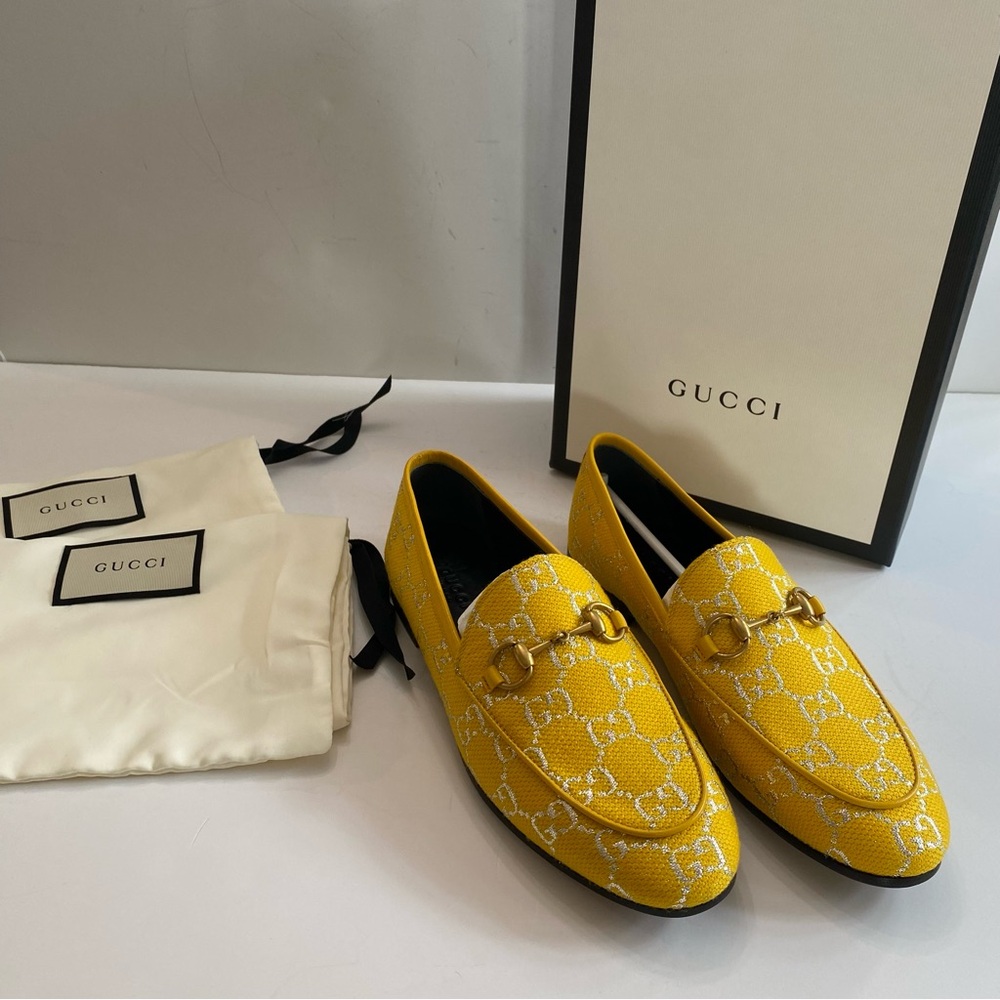 Gucci Jordaan Cloth Loafers Women’s 36 New In Box